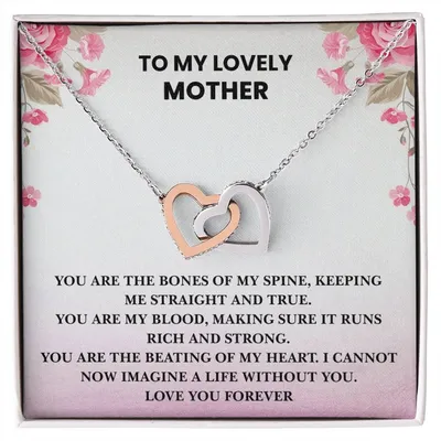 To My Lovely Mother - I Cannot Imagine Life Without You - Necklace Interlocking Hearts Necklace