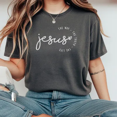 Jesus The Way The Truth The Life T-Shirt For Women Christian T-Shirt For Women Retro Christian T-Shirt Jesus T-Shirt For Christian