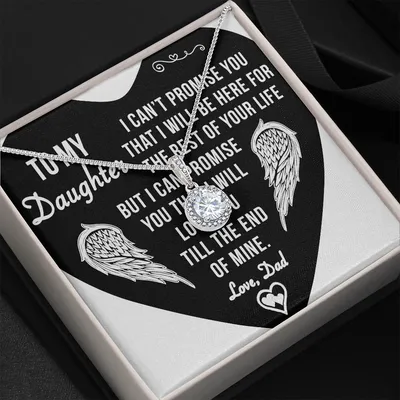 To My Daughter (Love Dad) Christopher Robins Necklace, Gift for Daughter From Dad, Daughter Jewelry From Dad, Father Daughter Pendant