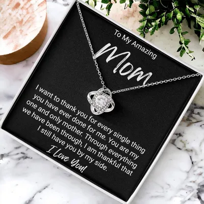 Love Knot Necklace For Mom 1 Love Knot Necklace
