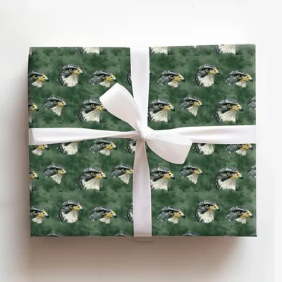 Forest Falcon - Gift Wrap for Christmas, Holidays Wrapping Paper, Christmas Wrapping Paper