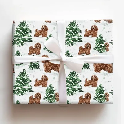 Snow Day for Yorkshires - Gift Wrap for Christmas, Holidays Wrapping Paper, Christmas Wrapping Paper