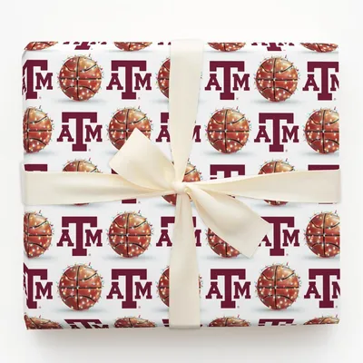 Holiday Hoops in Aggieland - Gift Wrap for Christmas, Holidays Wrapping Paper, Christmas Wrapping Paper
