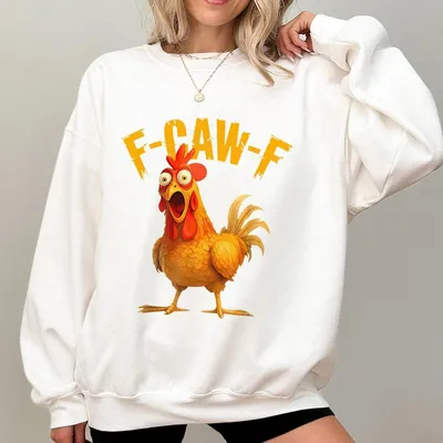 Funny Crow Sweatshirt F Caw F Sweatshirt Black Crow Sweatshirt Raven Lover Gift Funny Raven Sweatshirt Gothic Crow Sweatshirt Clothes Cotton