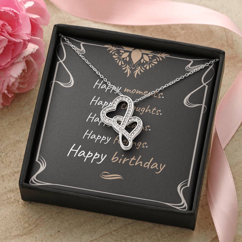 Happy Birthday - Spark Romance With This Necklace Double Hearts Necklace