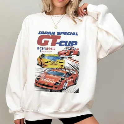 2025 Fashion Summer Men Women Gt Cup Sweatshirt Vintage Racing Cotton Tops Sweatshirt Retro Graphic Clothing Daily Casual Stylish