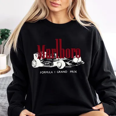 Marlboro Formula 1 Grand Prix Sweatshirt, Marlboro Graphic Sweatshirt, Soft Breathable Material, Perfect Gift For Men And Women, Everyday Relaxed Sweatshirt