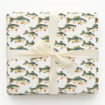 You Bet Your Bass - Gift Wrap for Christmas, Holidays Wrapping Paper, Christmas Wrapping Paper