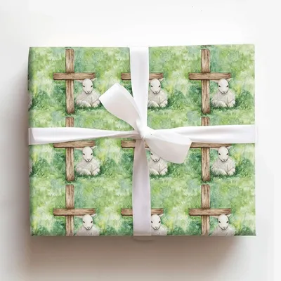 Holy Lamb - Gift Wrap for Christmas, Holidays Wrapping Paper, Christmas Wrapping Paper