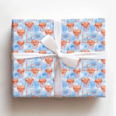 My Basketball Valentine - Gift Wrap for Christmas, Holidays Wrapping Paper, Christmas Wrapping Paper