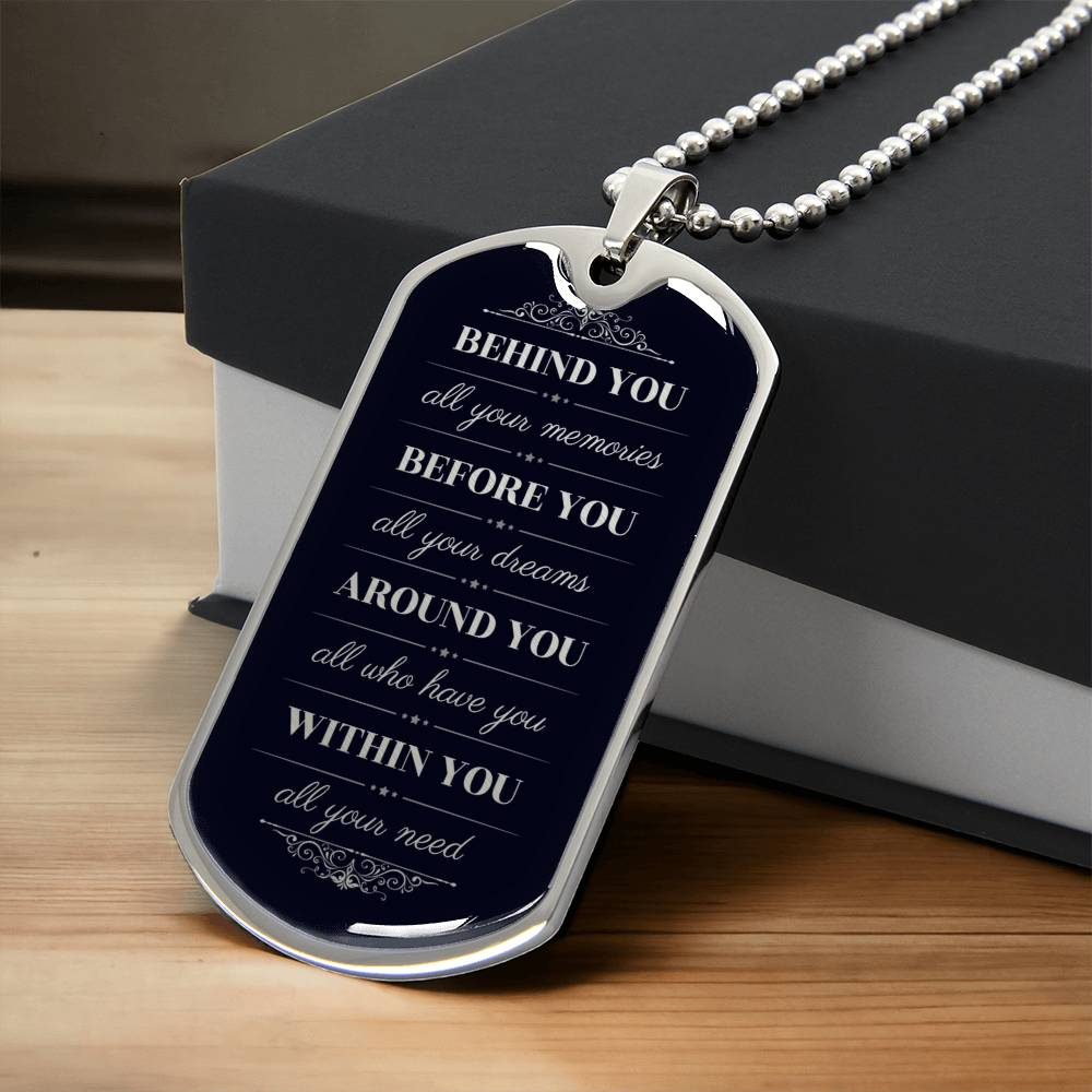 Best Graduation Gift For Son - Army Tag Necklace, Dog Tag