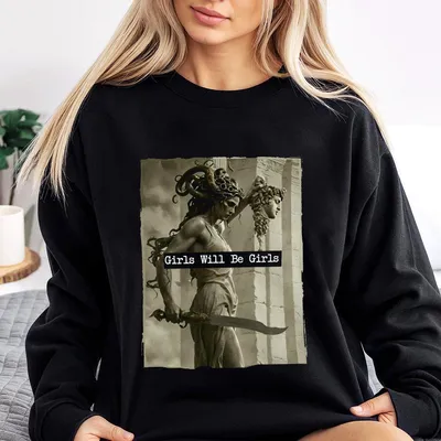 Girls Will Be Girls Tank Top Feminist Tank Women Empowerment Summer Tank Women Men Unisex Graphic Cotton Top Sweatshirt
