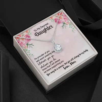 To My Daughter Necklace - Daughter Gift - To My Daughter Necklace From Mom - To My Daughter Necklace From Dad - Gift For Daughter From Mom - Daughters Birthday Gift - Meaningful Necklace For Daughter - Mother To Daughter Birthday Gift