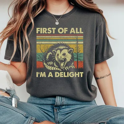First Of All I'M A Delight Graphic T-Shirt Unisex Casual T-Shirt For Men And Women Daily Wear Soft Cotton Top For Summer