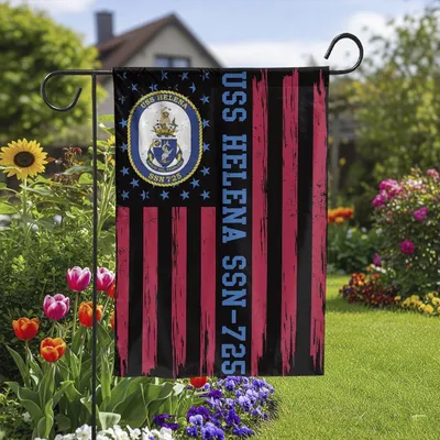 Uss Helena Ssn,725 Garden Flag , Patriotic Navy Submarine Yard Decor Vertical Garden Flag
