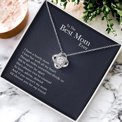 A Lovely Mom Love Knot Necklace