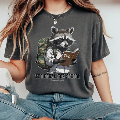 Too Feral For School Youth T-Shirt Southernboy Clothing Southern Style Youth T-Shirt Youth Clothes Trending Kids T-Shirt