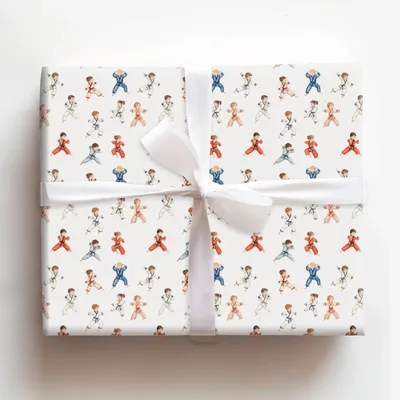 Martial Minis - Gift Wrap for Christmas, Holidays Wrapping Paper, Christmas Wrapping Paper