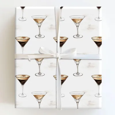 Me Espresso - Gift Wrap for Christmas, Holidays Wrapping Paper, Christmas Wrapping Paper