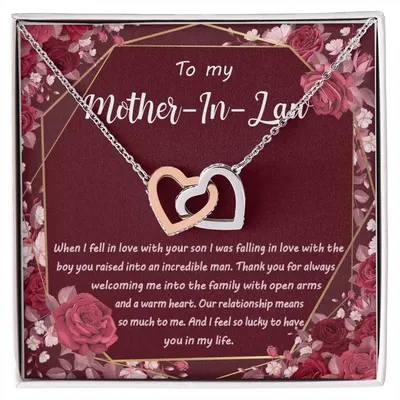 Forever Love - To My Mother-In-Law Necklace Interlocking Hearts Necklace