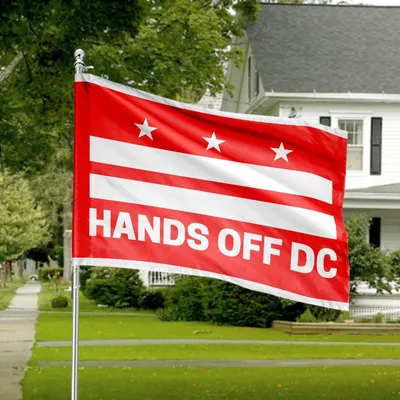 Hands Off Dc Flag, Political Autonomy Washington D.C. House Banner Horizontal House Flag