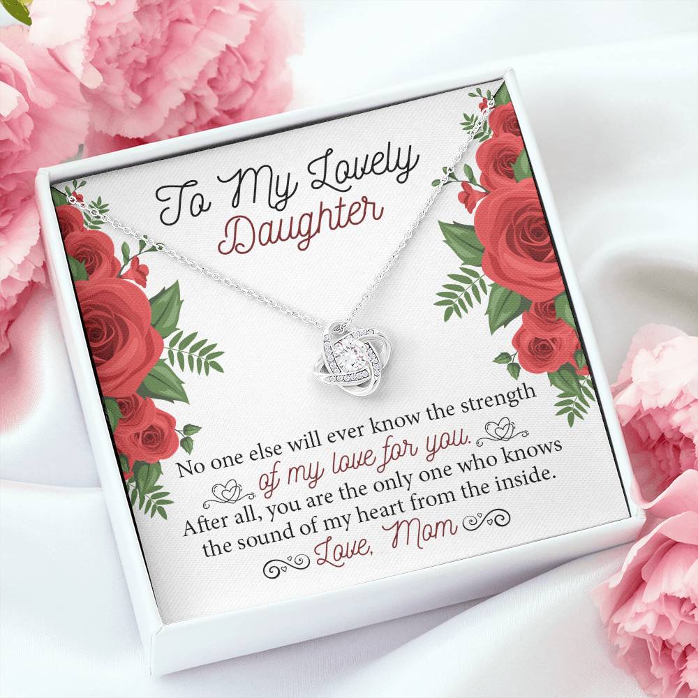 To My Lovely Daughter Necklace - Love Knot Necklace