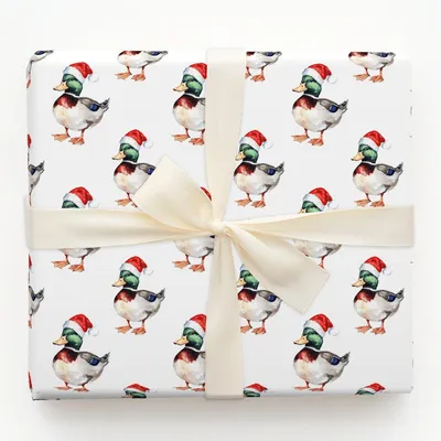 Slam Duck Holiday - Gift Wrap for Christmas, Holidays Wrapping Paper, Christmas Wrapping Paper