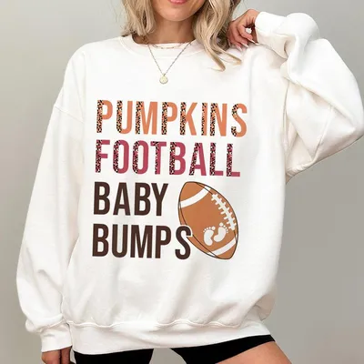 Football Pregnancy Announcement Sweatshirt Sweatshirt Sweatshirt Fall Baby Reveal Sweatshirt Thanksgiving Pregnancy Reveal Sweatshirt Fall