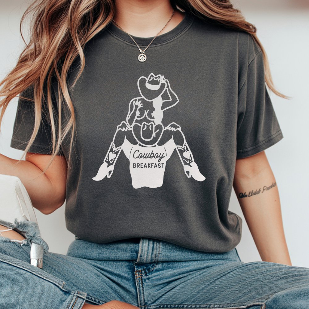 Cowboy Rodeo Women T-Shirt Funny Cowgirl Cowboy Pinup T-Shirt Western Rodeo Humor Rebel Tattoo Gift Apparel Her Him Yeehaw