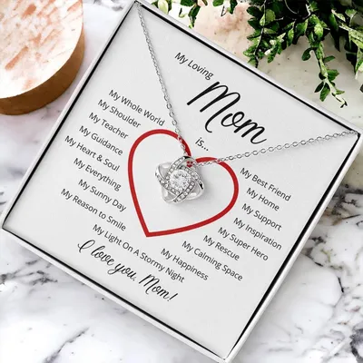 For My Loving Mom - A Perfect Gift For Mother's Day 🎁 Love Knot Necklace