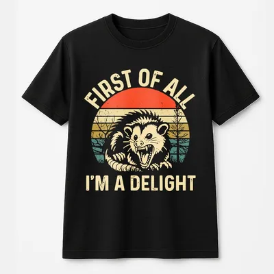 First Of All I'M A Delight T-Shirt, Women'S Letter Print Round Neck T-Shirt, Mother'S Day T-Shirt, Gift For Mom