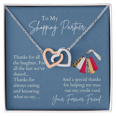 Shopping Partner Necklace Interlocking Hearts Necklace