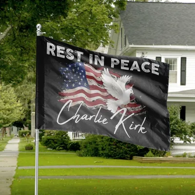 Rest In Peace Memorial Flag, American Flag Dove Design, Tribute House Banner, Sympathy Gift, Remembrance Outdoor Decor Horizontal House Flag