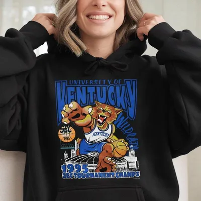 Vintage 1995 Kentucky Wildcats Hoodie Graphic Casual Graphic Hoodie Sport Clothing Cotton Menswear Top Hoodie Streetwear