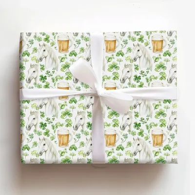 Brews with the Arabian - Gift Wrap for Christmas, Holidays Wrapping Paper, Christmas Wrapping Paper