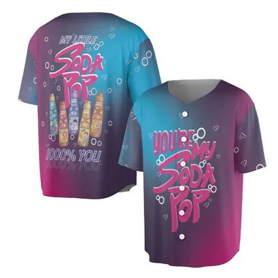 'You'Re My Soda Pop' Baseball Jersey Baseball Jersey, Neon Valentine Love Graphic, Retro Aesthetic Couple Gift, 1000% You
