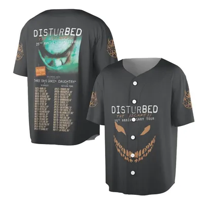 Disturbed The Sickness 25th Anniversary Baseball Jersey Baseball Jersey, Three Days Grace Hard Rock Band Merch