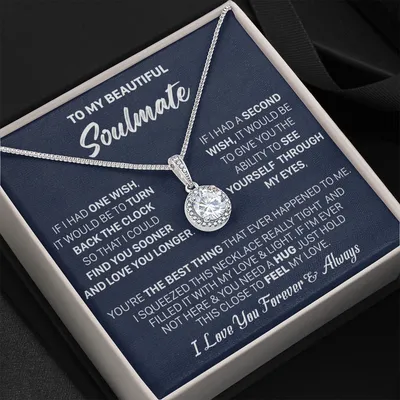 Gift For Your Soulmate - A Hug Eternal Hope Necklace Valentine's Day, Birthday Gift, Anniversary Gift, Gift For Wife, Gift For Girlfriend.