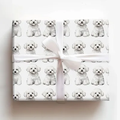 Poodle of Love - Gift Wrap for Christmas, Holidays Wrapping Paper, Christmas Wrapping Paper