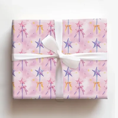 Waving My Wand for Wishes - Gift Wrap for Christmas, Holidays Wrapping Paper, Christmas Wrapping Paper