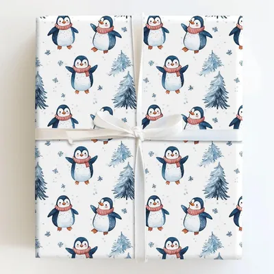 Ice Capades - Gift Wrap for Christmas, Holidays Wrapping Paper, Christmas Wrapping Paper