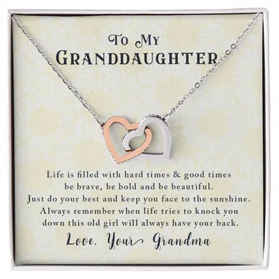Gift For Granddaughter - Interlocking Hearts Necklace
