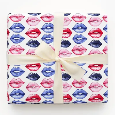Pucker Up Darling - Gift Wrap for Christmas, Holidays Wrapping Paper, Christmas Wrapping Paper