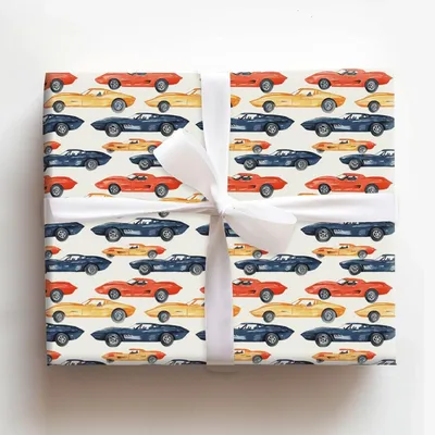 Switching Gears - Gift Wrap for Christmas, Holidays Wrapping Paper, Christmas Wrapping Paper