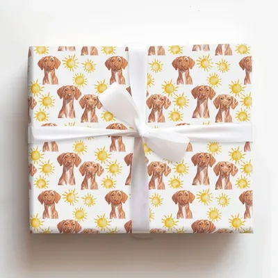 Sunny Day with the Vizslas - Gift Wrap for Christmas, Holidays Wrapping Paper, Christmas Wrapping Paper