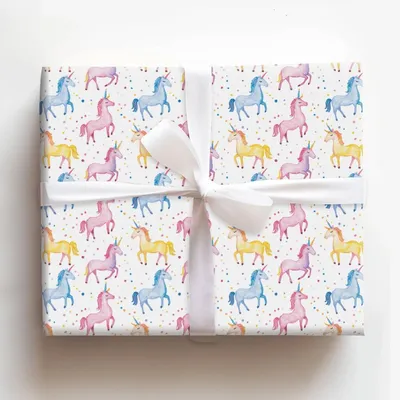 Birthday Mane Glow - Gift Wrap for Christmas, Holidays Wrapping Paper, Christmas Wrapping Paper
