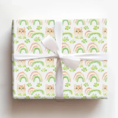 Rainbows with the Abyssinian - Gift Wrap for Christmas, Holidays Wrapping Paper, Christmas Wrapping Paper