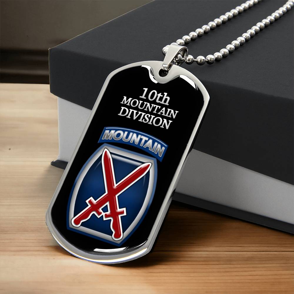 Gorgeous Dog Tag For 10Th Mountain Division - Army Tag Necklace, Dog Tag