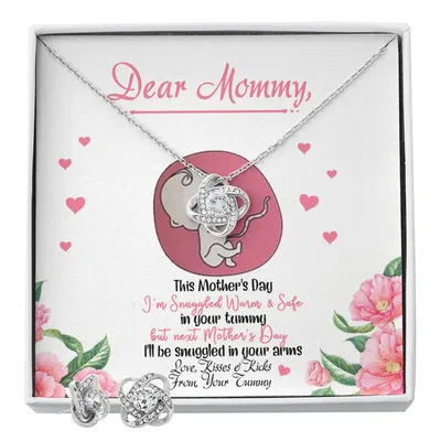 Dear Mommy - From Your Tummy - Mother's Day Gift - Luxury Necklace, Baby Bump Gift, Expecting Mom Gifts, To My Mommy From Tummy, Necklace Pendant For Her, Pregnancy Gift For Mommy, Gift For Mommy From Baby Bump, Mom Necklace Jewelry