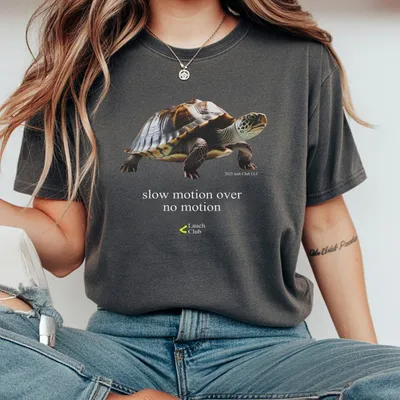 Slow Motion Turtle Graphic T-Shirt Unisex Casual T-Shirt For Men And Women Daily Wear Soft Cotton Top For Summe